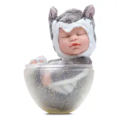 GENERICO - Muñeco Tierno Modelo Bebe Gato Glittter Egg 23 cm-