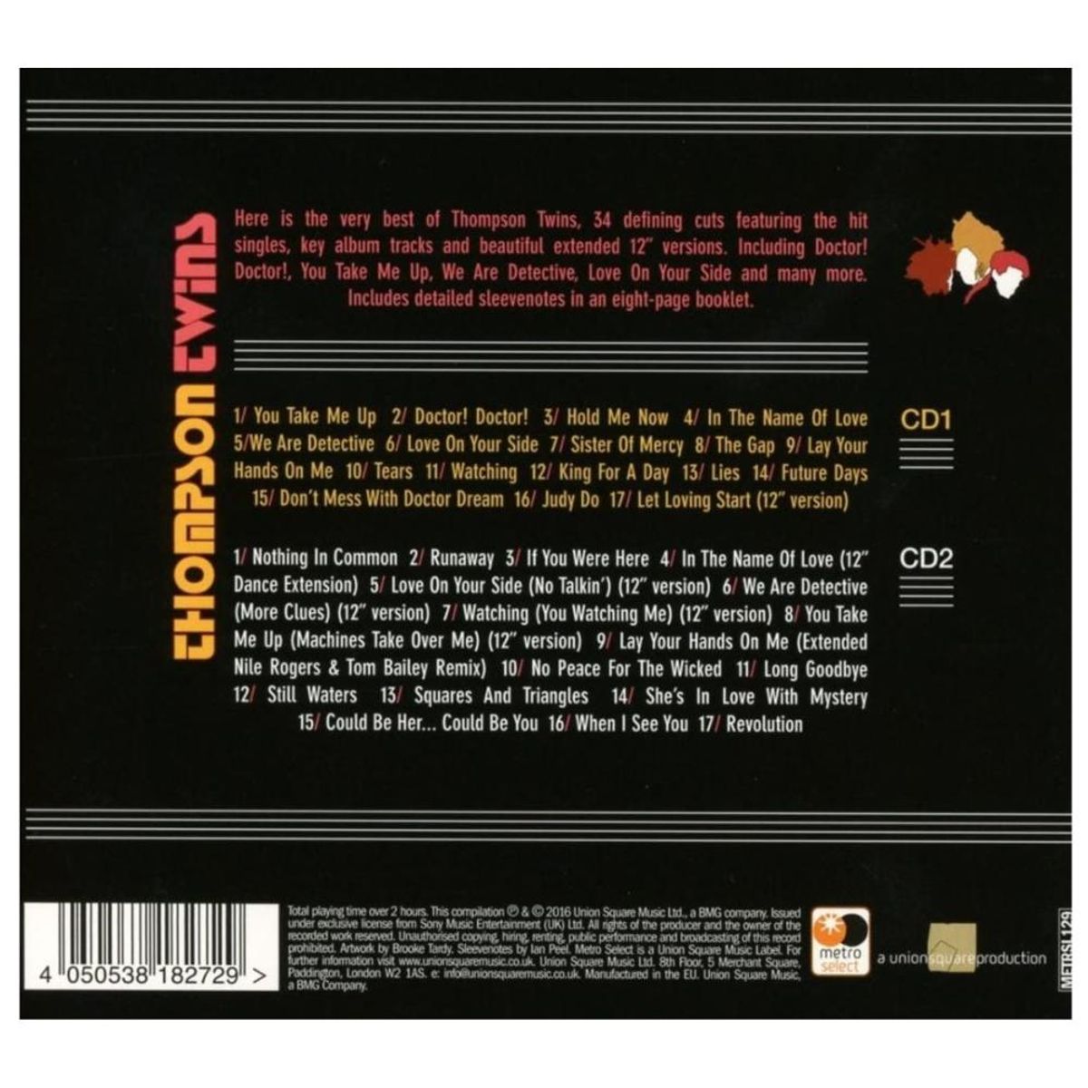 HITWAY MUSIC - THOMPSON TWINS - HOLD ME NOW VERY BEST OF (2CD) - CD HITWAY MUSIC