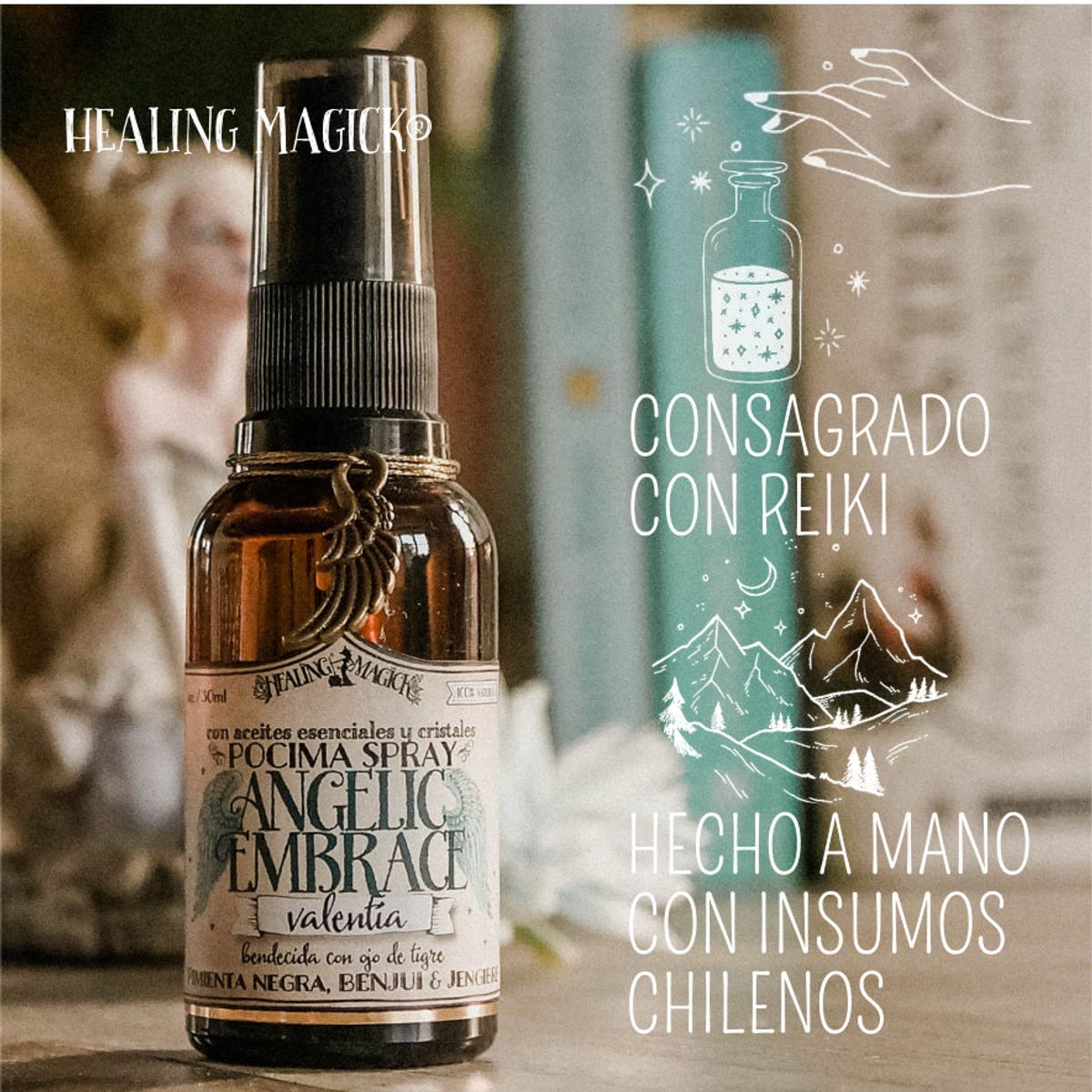 HEALING MAGICK - Abrazo Angélico Spray de Ritual Valentía
