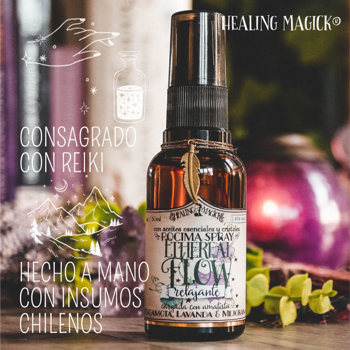 HEALING MAGICK - Flujo Etéreo Spray de Ritual Relajación