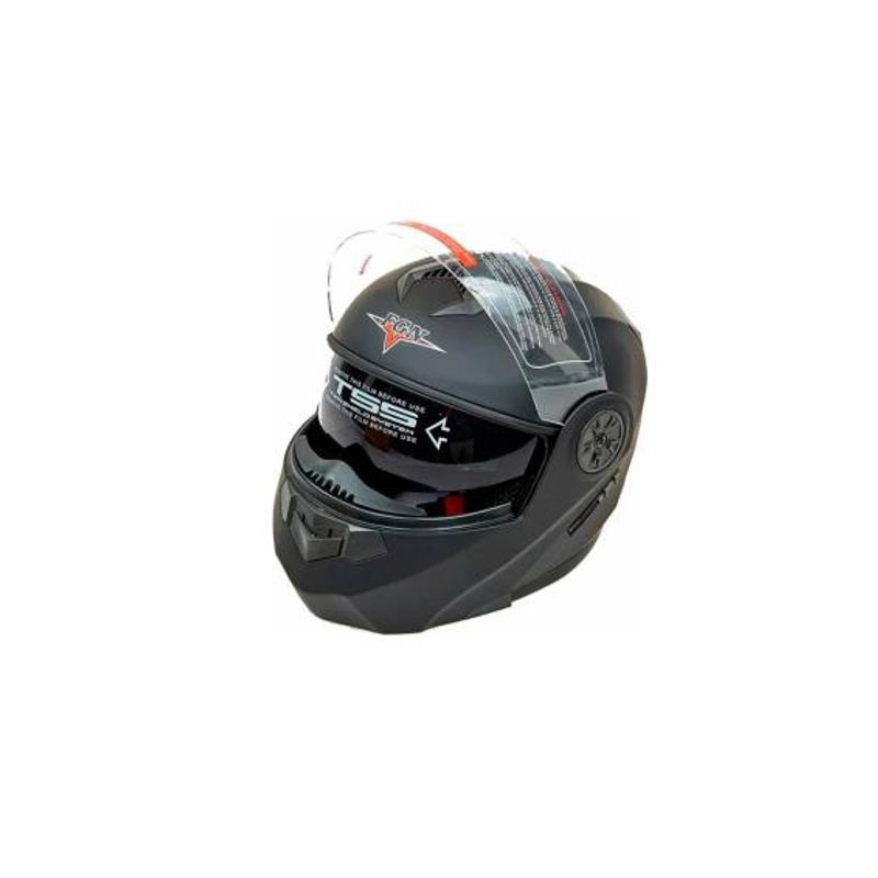 GENERICO - CASCO ABATIBLE CON LENTE TRANSPARENTE Y GAFAS POLARIZADASXL