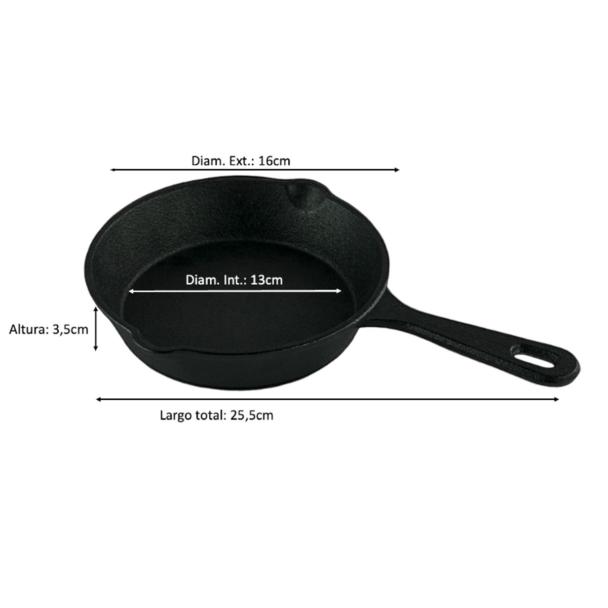 RANTY - SARTÉN FIERRO FUNDIDO DIÁMETRO 16cm