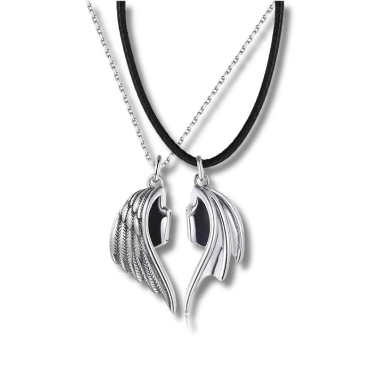 GENERICO - Set 2 Collar De Pareja Alas De Ángel Y Demon regalo san valentin amor