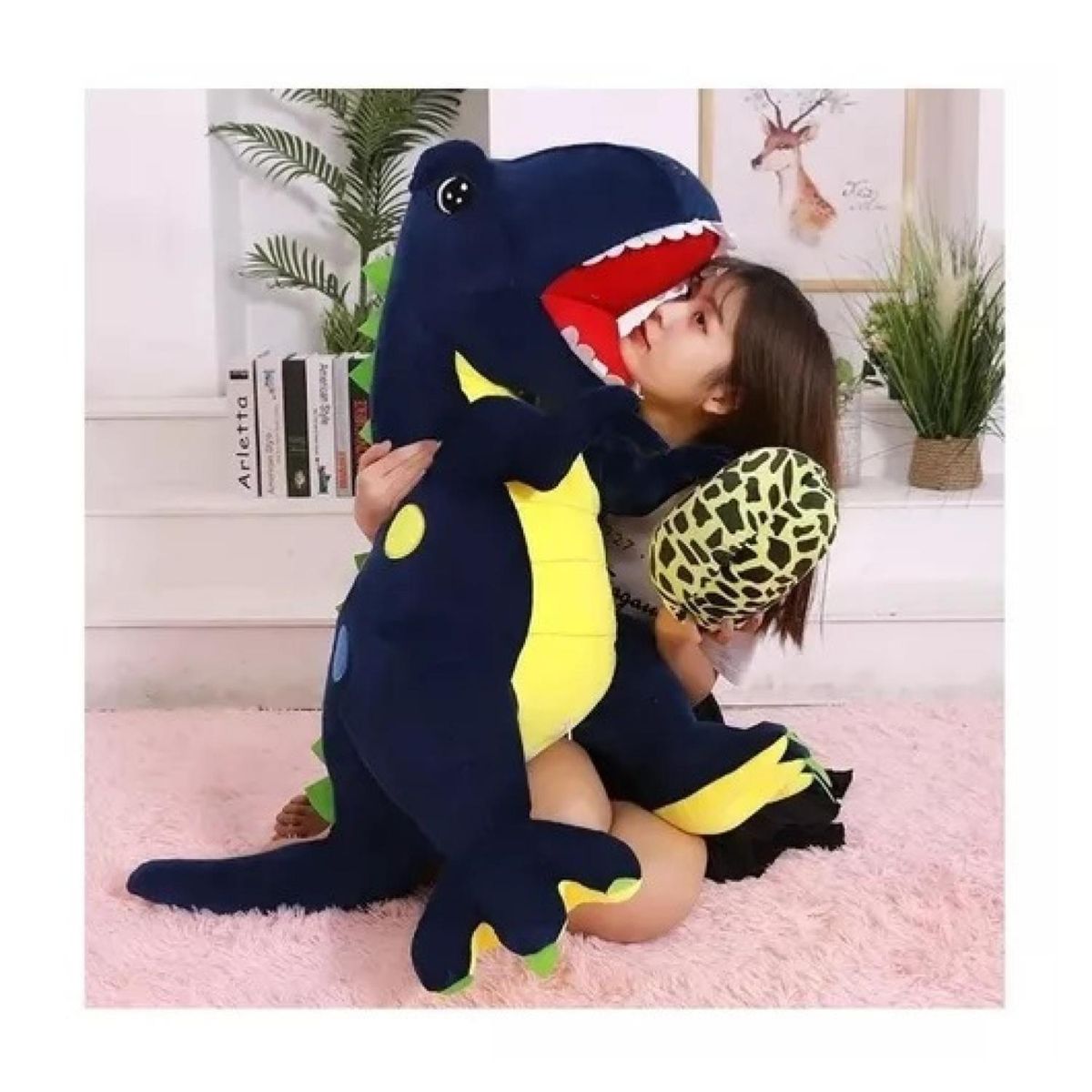 GENERICO - Dinosaurio T Rex 60cm Musical Azul-