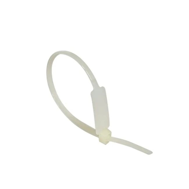 GENERICO - Amarra Cable con Ident. 200 x 4.8 mm Blanca (Bolsa 100 Unidades)