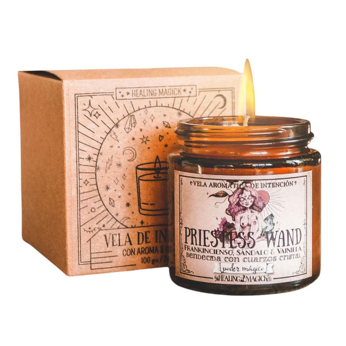 HEALING MAGICK - Varita Mágica Vela Aromática de los Deseos