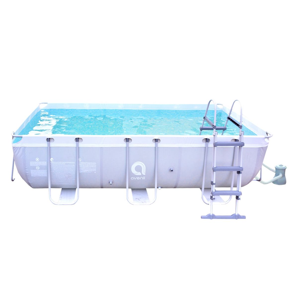 AVENLI - Piscina con Filtro 7020 L 99x200x400 cm Gris.
