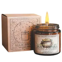HEALING MAGICK - Divina Fortuna Vela Aromática para Rituales de Prosperidad