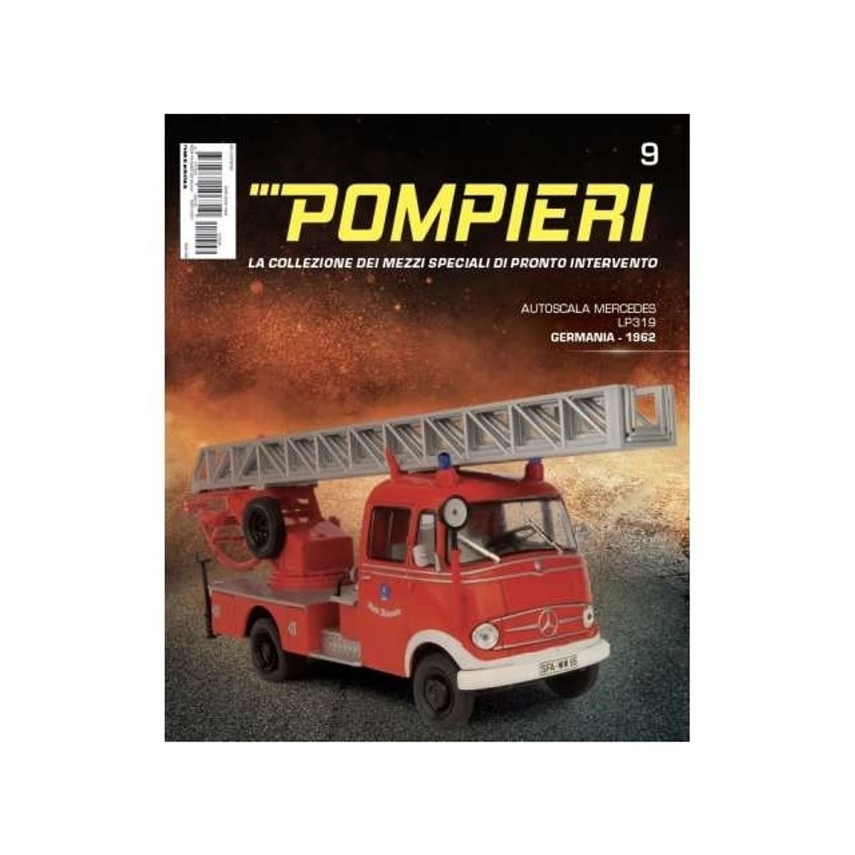 GENERICO - MAGAZINE FIRESP09 1:43 1962 MERCEDES LP319 GERMANY RED