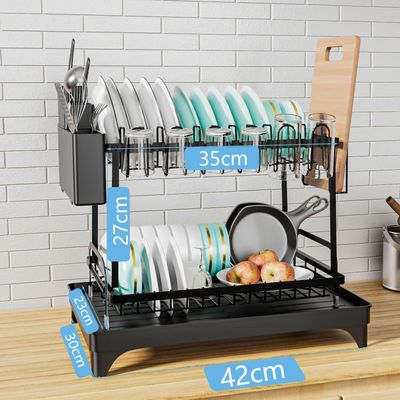 Imagen 2 del producto Escurridor de Platos con Drenaje Automático de 2 Niveles