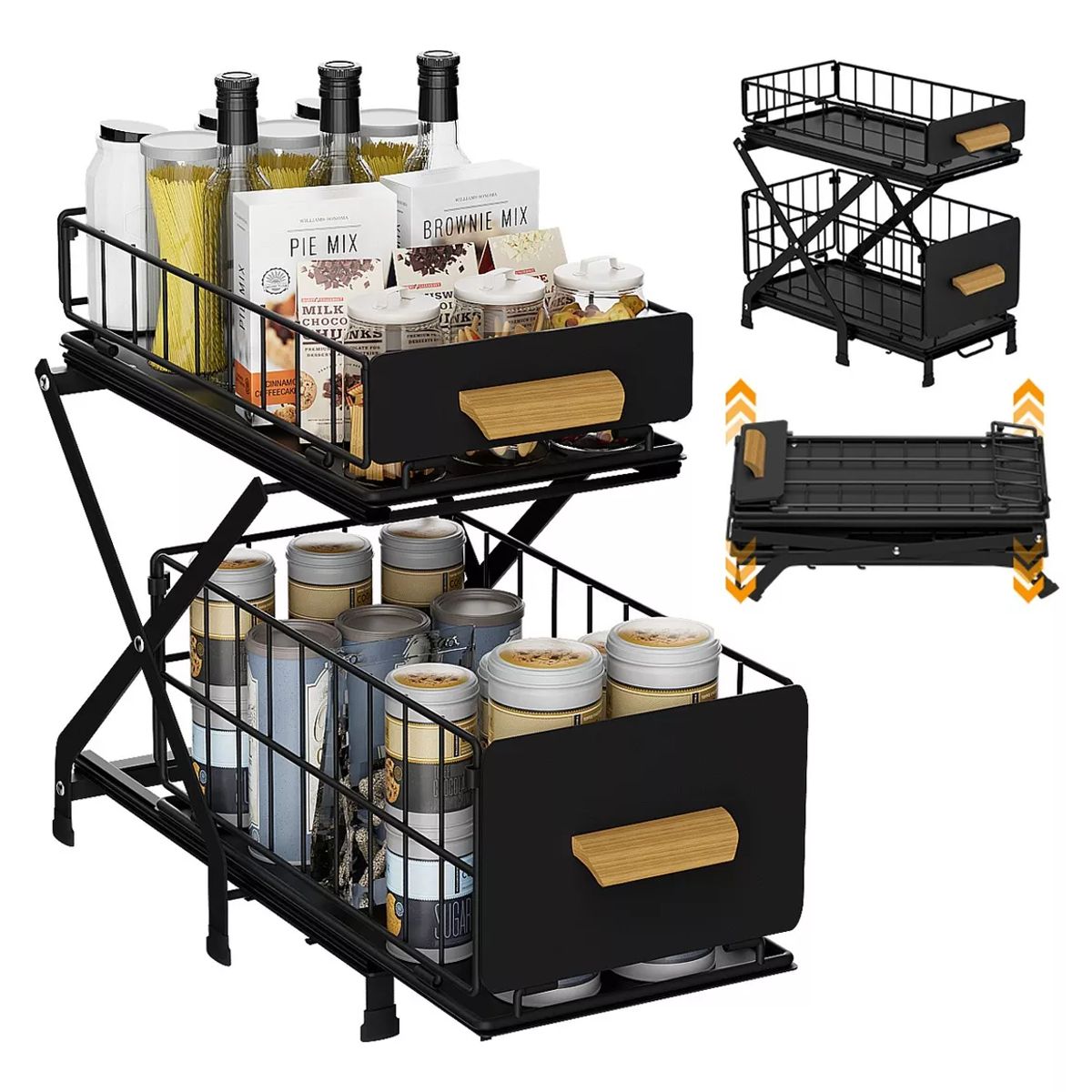 AIZO - Organizador Ajustable Debajo De Cocina Fregadero 2 Niveles