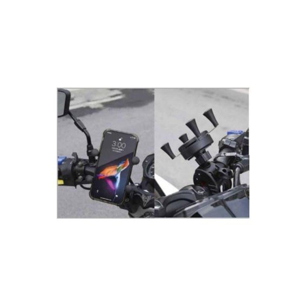 BLUE - SOPORTE DE SMARTPHONE PARA MANILLA UNIVERSAL DE MOTOCICLETA