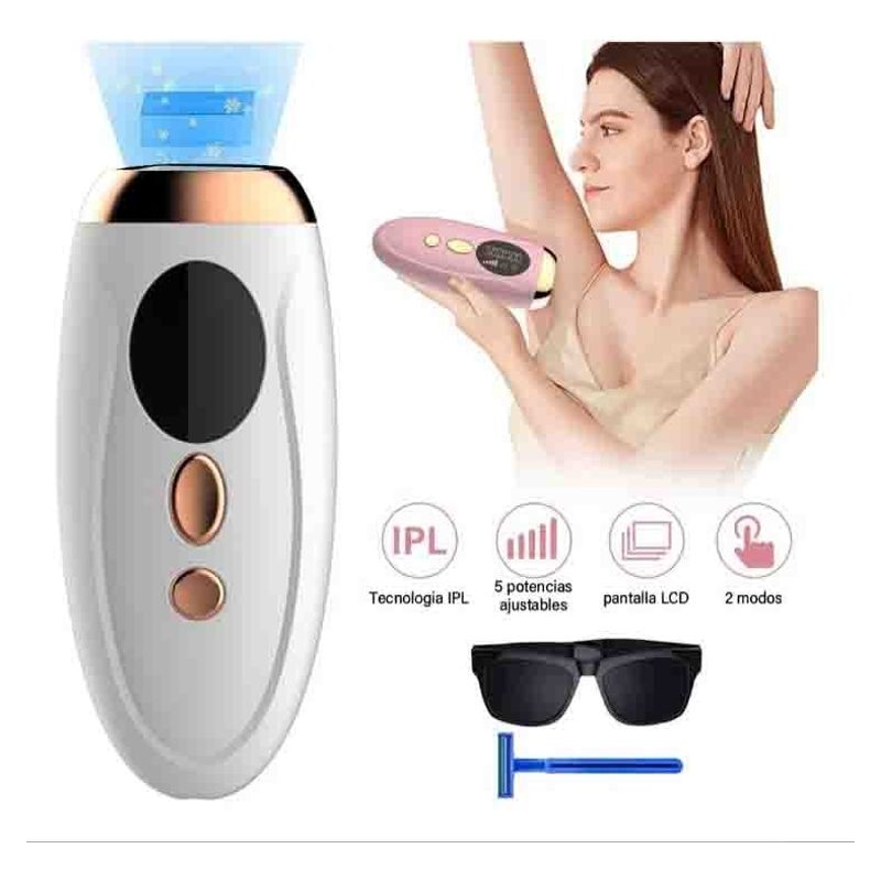 KEEJOIN - Depiladora Permanente Láser Ipl 999,999 Para Cuerpo Y CaraBlanco