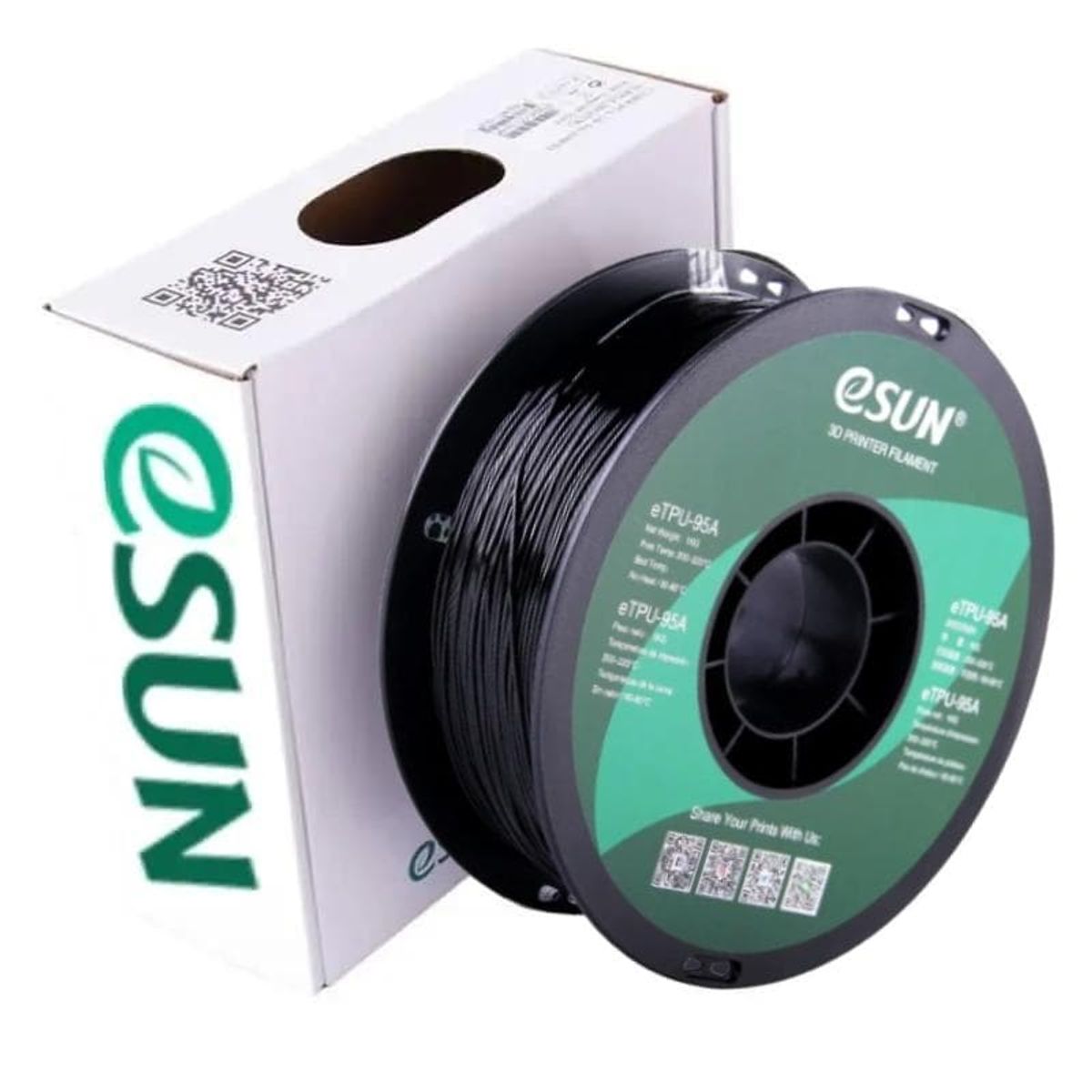 Filamento 3D TPU Negro 1kg Esun - Filamentos, marca ESUN - Foto Principal