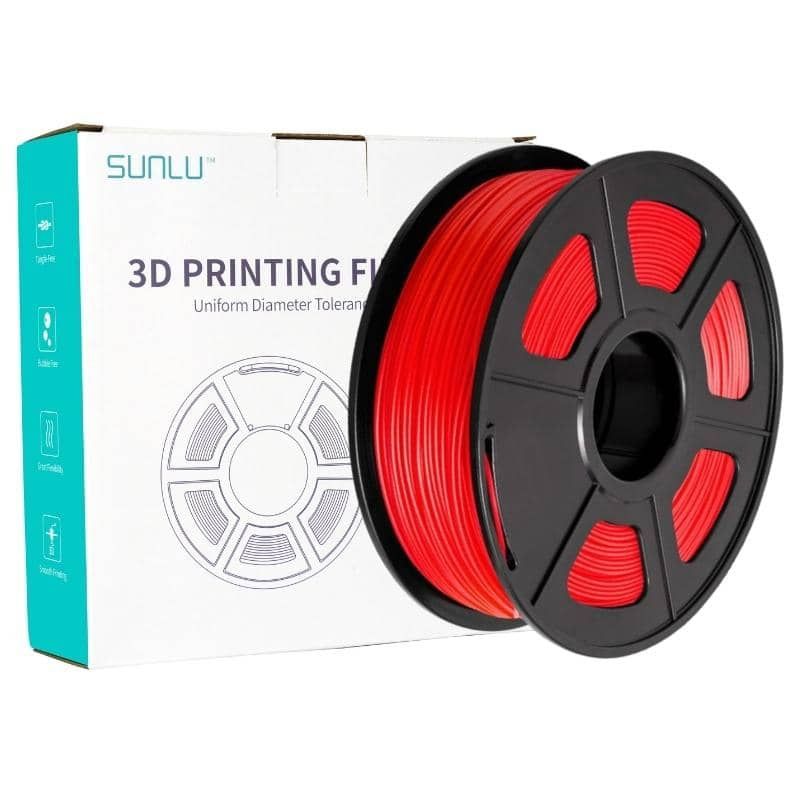 SUNLU - Filamento 3D PLA Mate Rojo 1kg Sunlu - Filamentos
