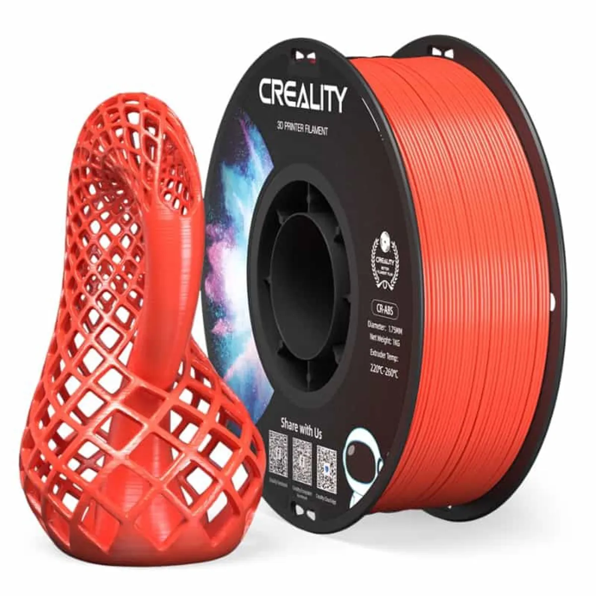 CREALITY - Filamento 3D ABS Rojo 1kg Creality - Filamentos