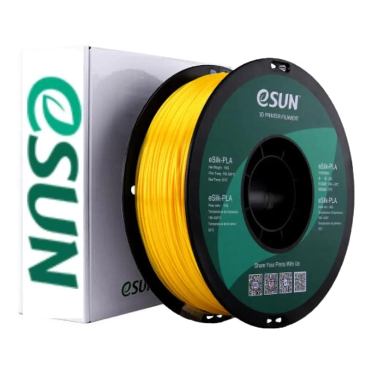 ESUN - Filamento 3D PLA Seda Amarillo  Esun - Filamentos