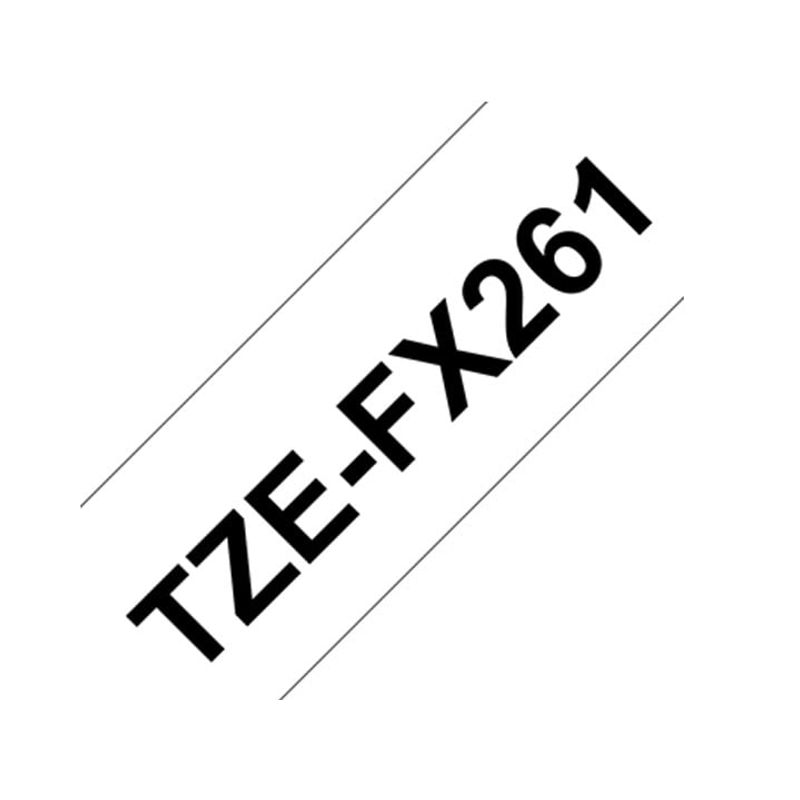 BROTHER - Cinta Brother Flexible Negro Sobre Blanco  Tzefx261 36mmx8mts