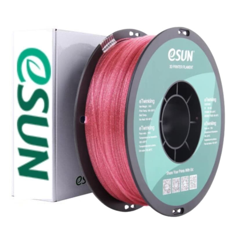 ESUN - Filamento 3D Glitter Rosado 1kg Esun - Filamentos