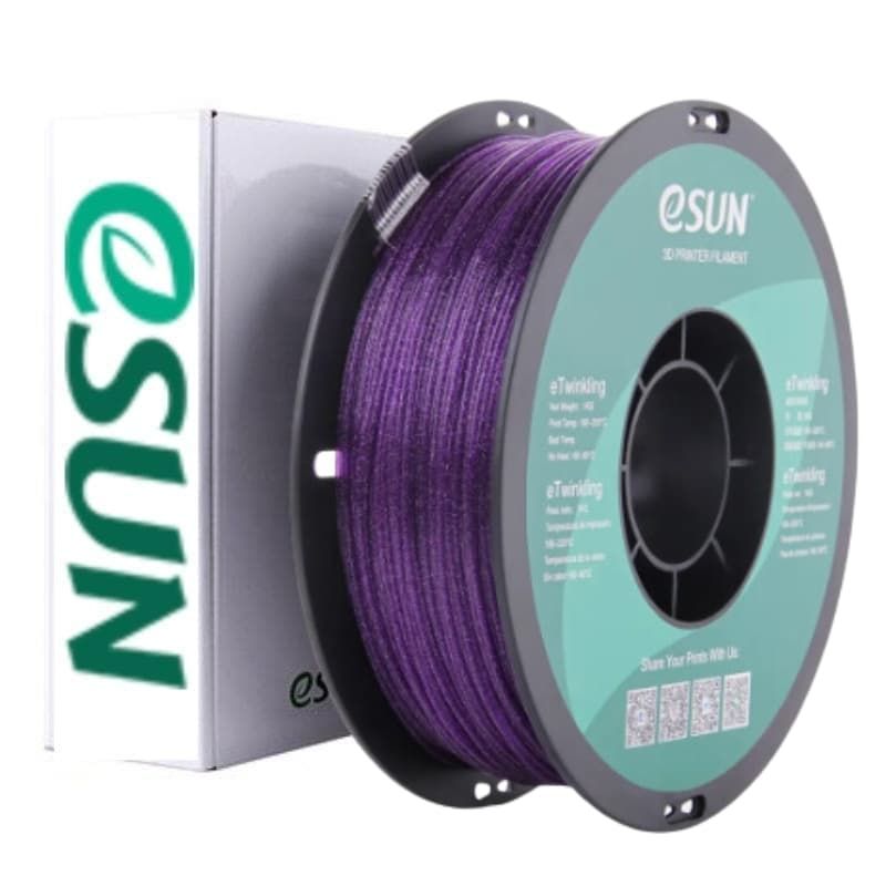 ESUN - Filamento 3D Glitter Morado 1kg Esun - Filamentos