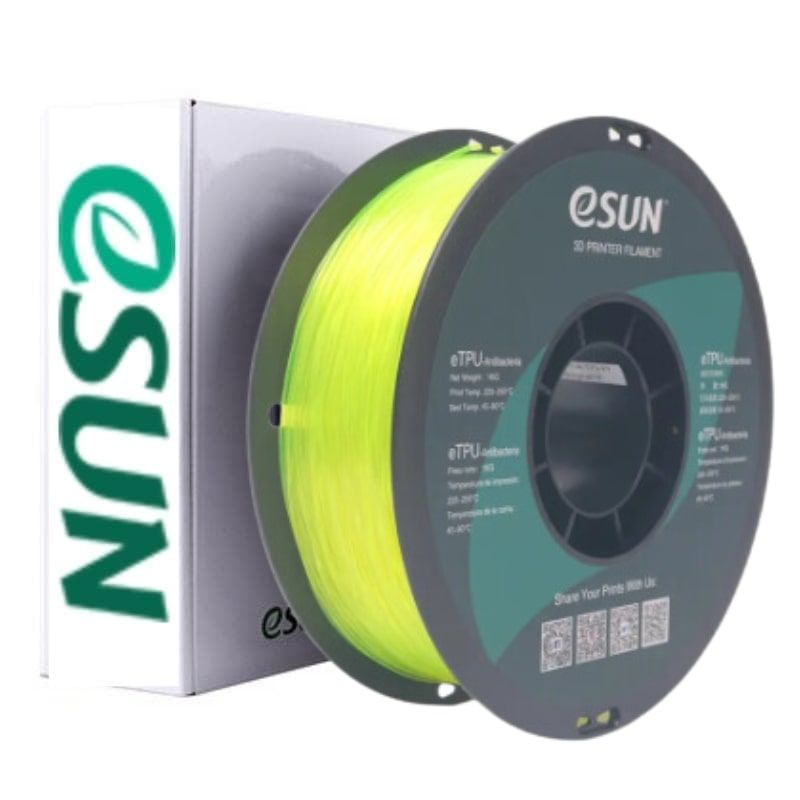 ESUN - Filamento 3D TPU Antibacterial Amarillo Fluorescente 1kg Esun