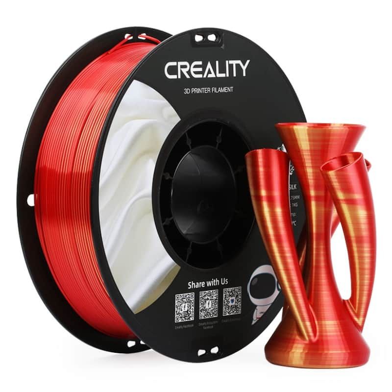 CREALITY - Filamento 3D PLA Seda Mágico Bicolor Dorado y Rojo 1kg Creality