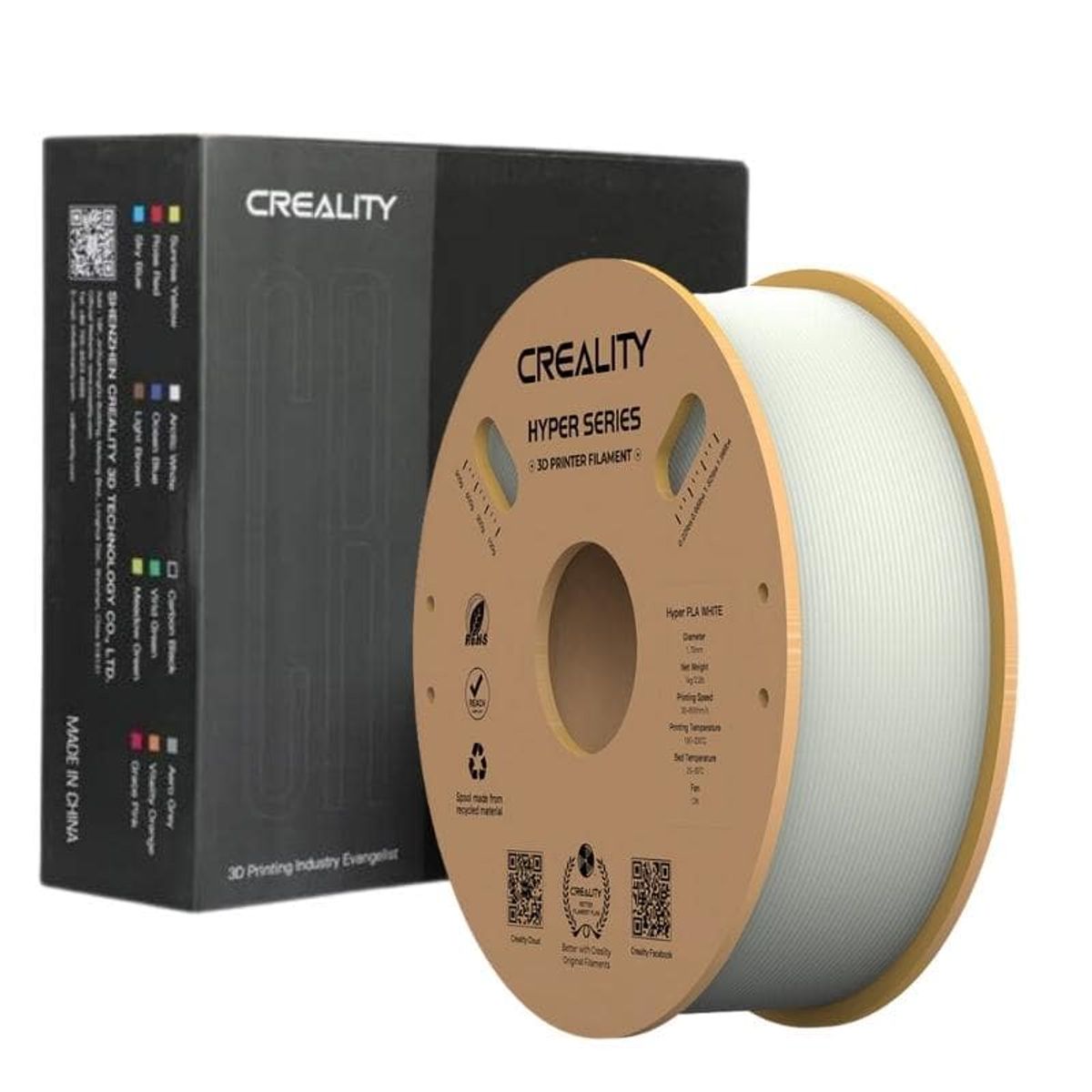 CREALITY - Filamento 3D PLA Alta Velocidad Blanco  Creality - Filamentos