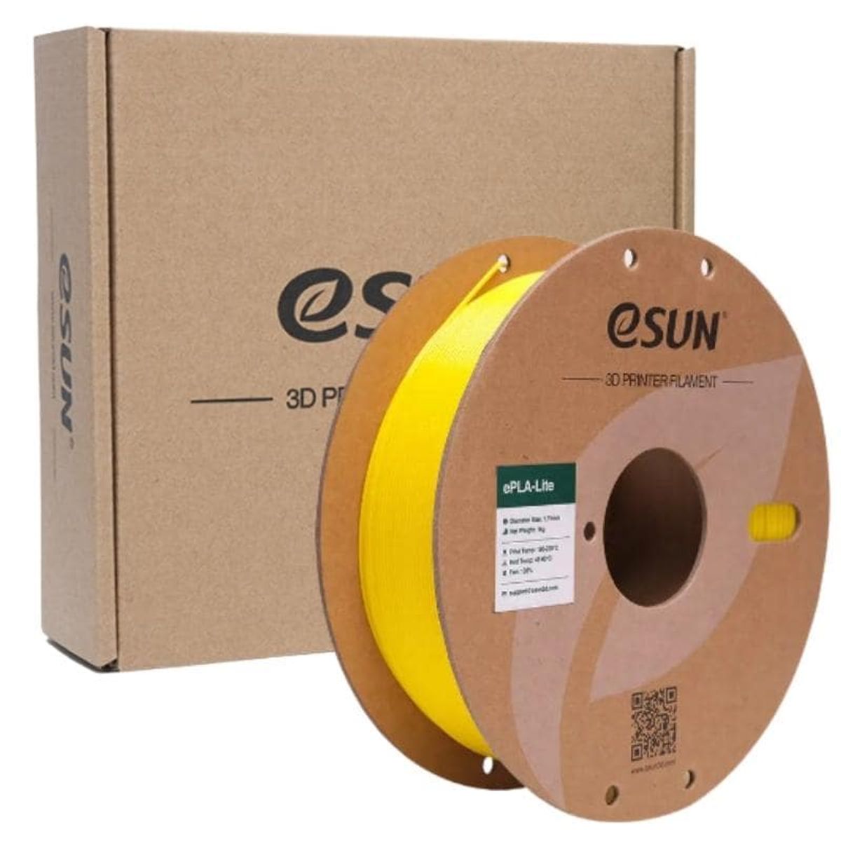 ESUN - Filamento 3D PLA Amarillo Bobina Reciclable  Esun - Filamentos