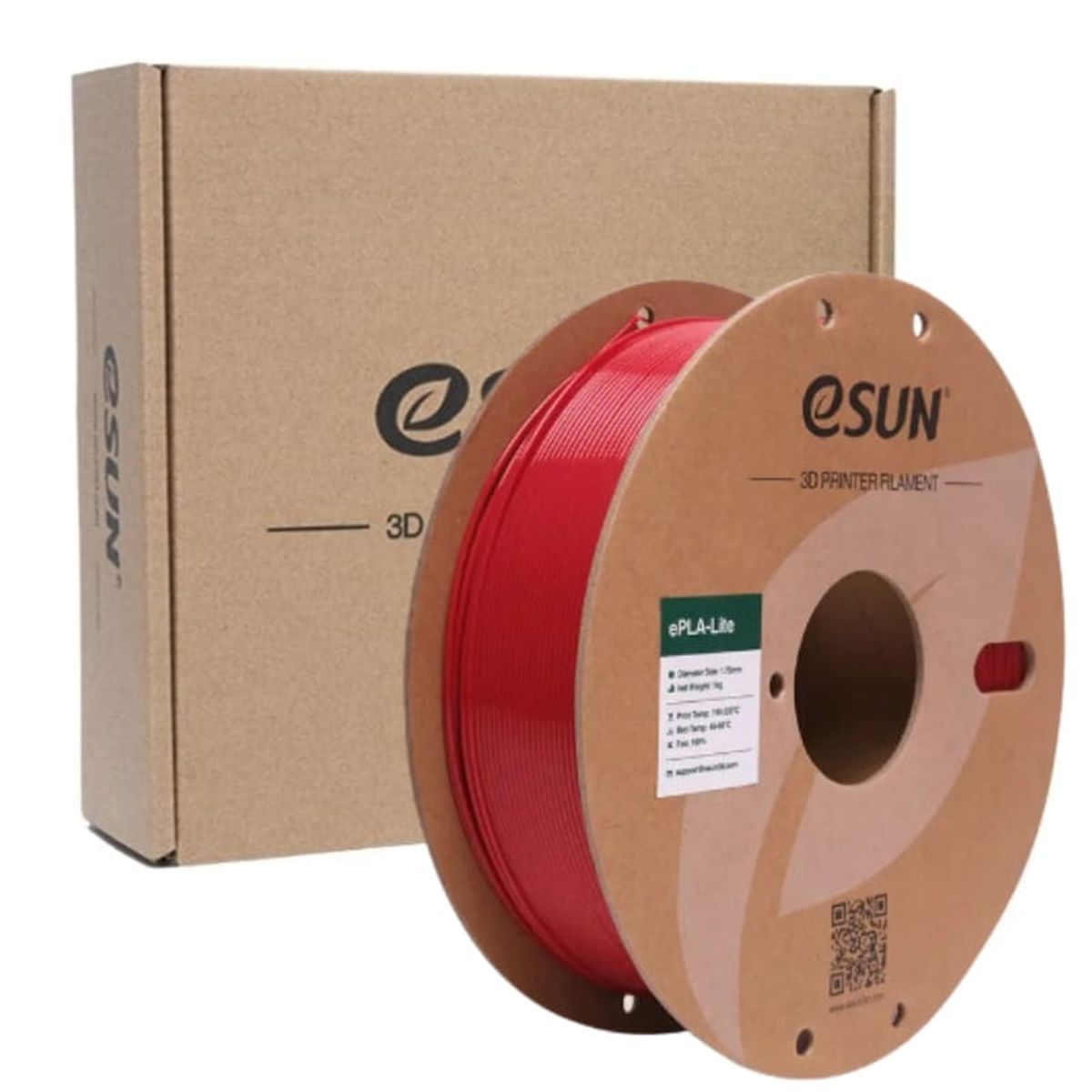 ESUN - Filamento 3D PLA Rojo Fuego 1kg Esun - Filamentos
