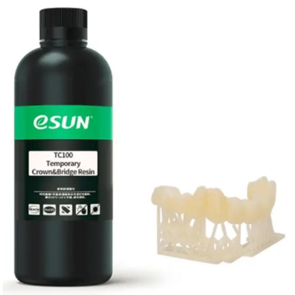 ESUN - Resina 3D Corona Temporales Blanco A3 para 3D 500g Esun - Resinas