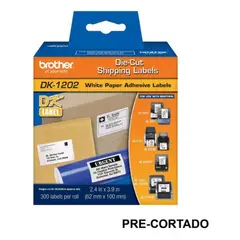 BROTHER - Rollo Dk1202 Pre-cortado 62 X 100mm 300 Etiquetas