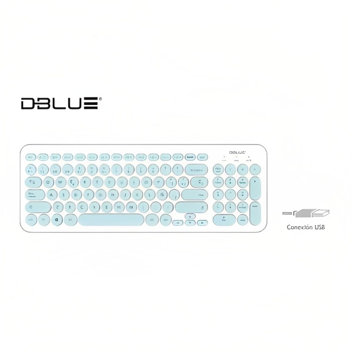 BLUE - TECLADO ULTRA DELGADO PARA PC WHITEGREEN