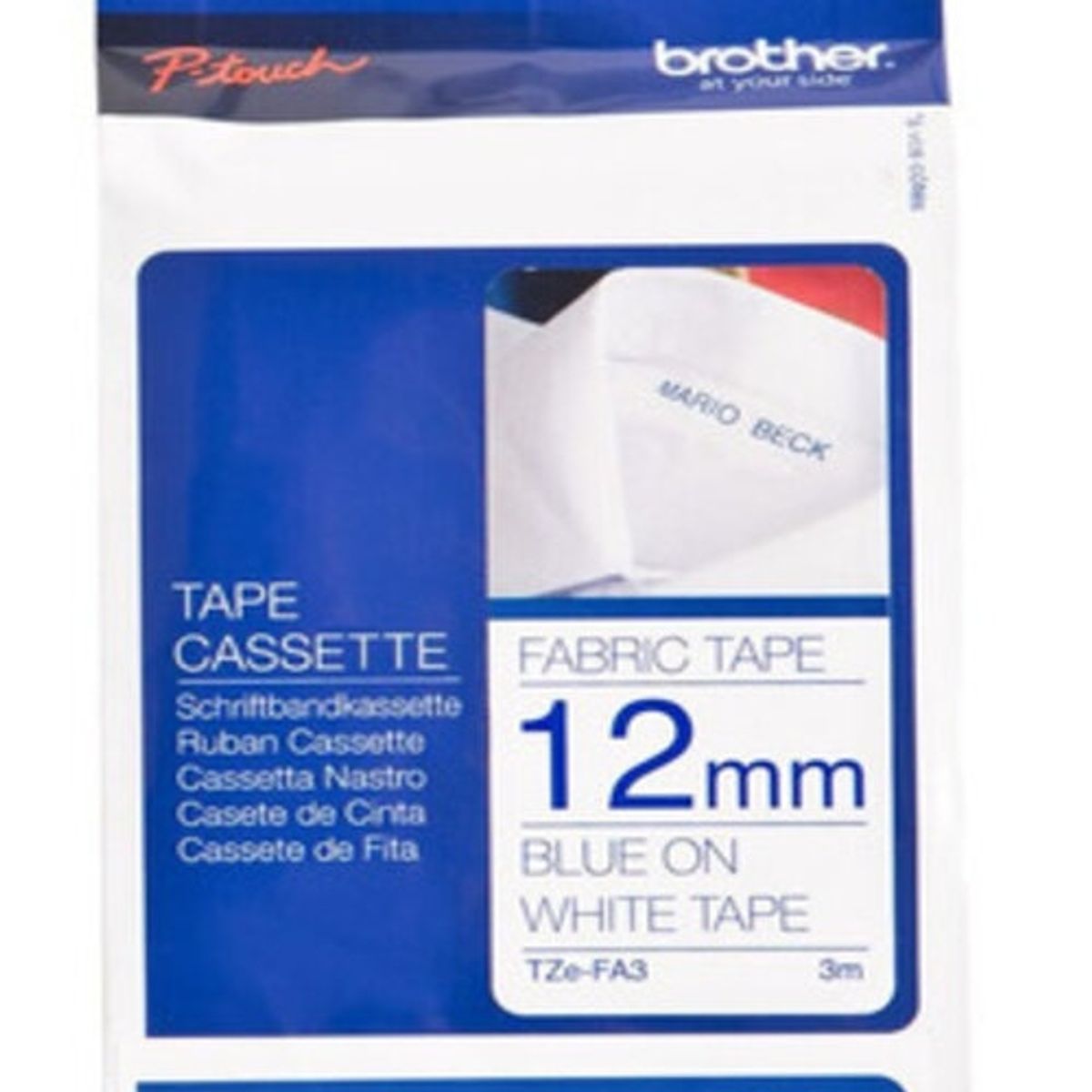 BROTHER - Cinta Brother Tzefa3 Textil Termoadherente P/ropa 12mm X 3m
