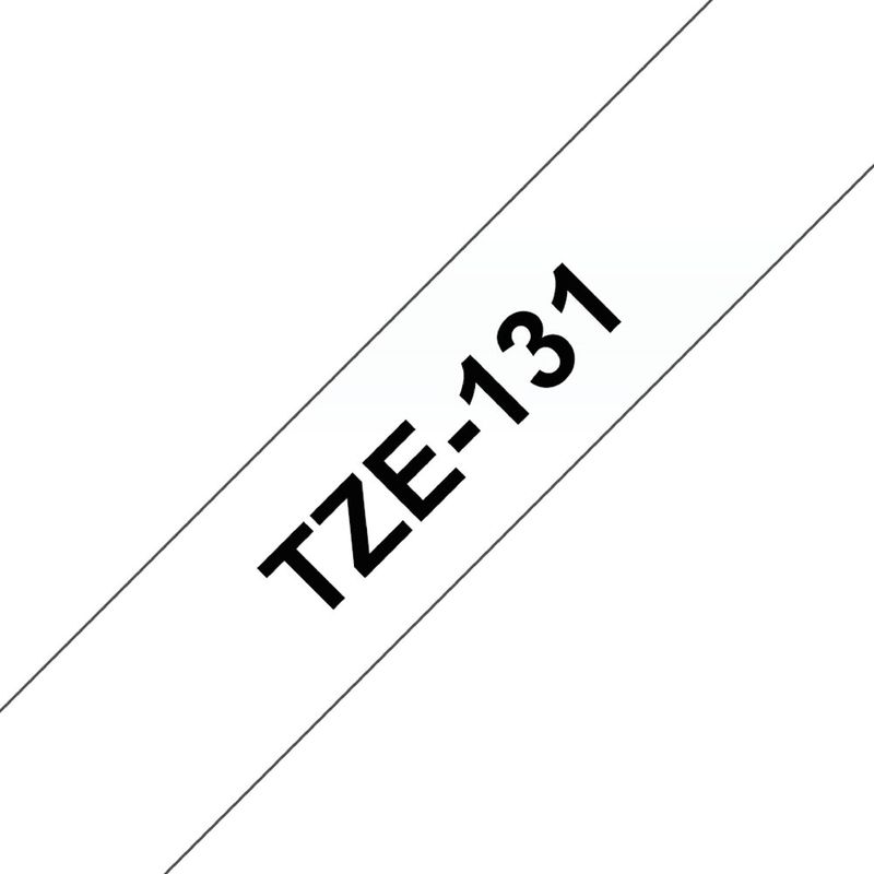 BROTHER - Cinta Brother Tze131 Negro Sobre Transparente 12mm X 8mts