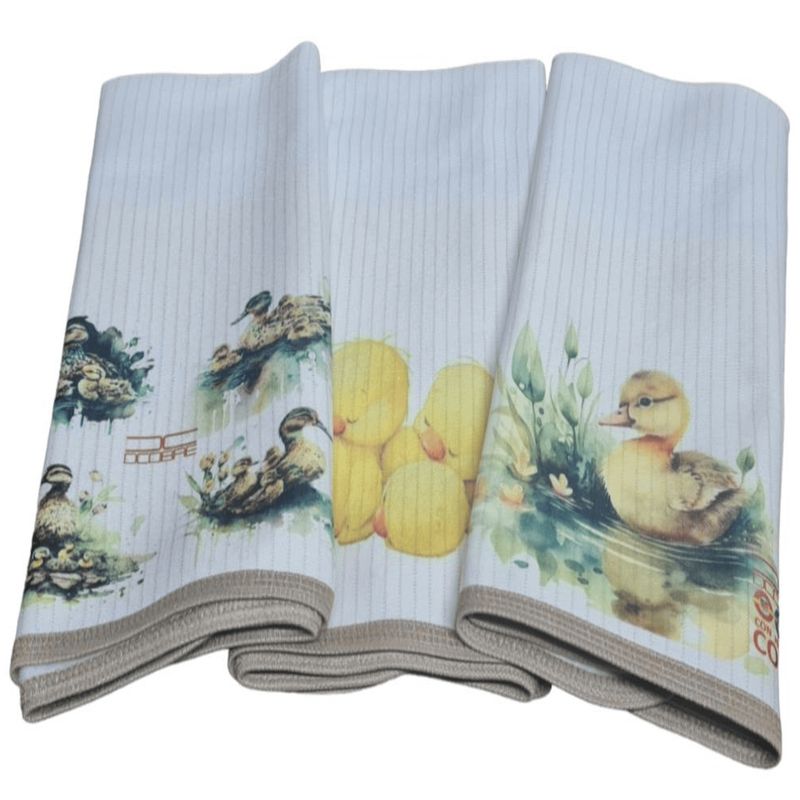 DCOBRE - Pack 3 Paños de Loza en Cobre, PATITOS SILVESTRES.