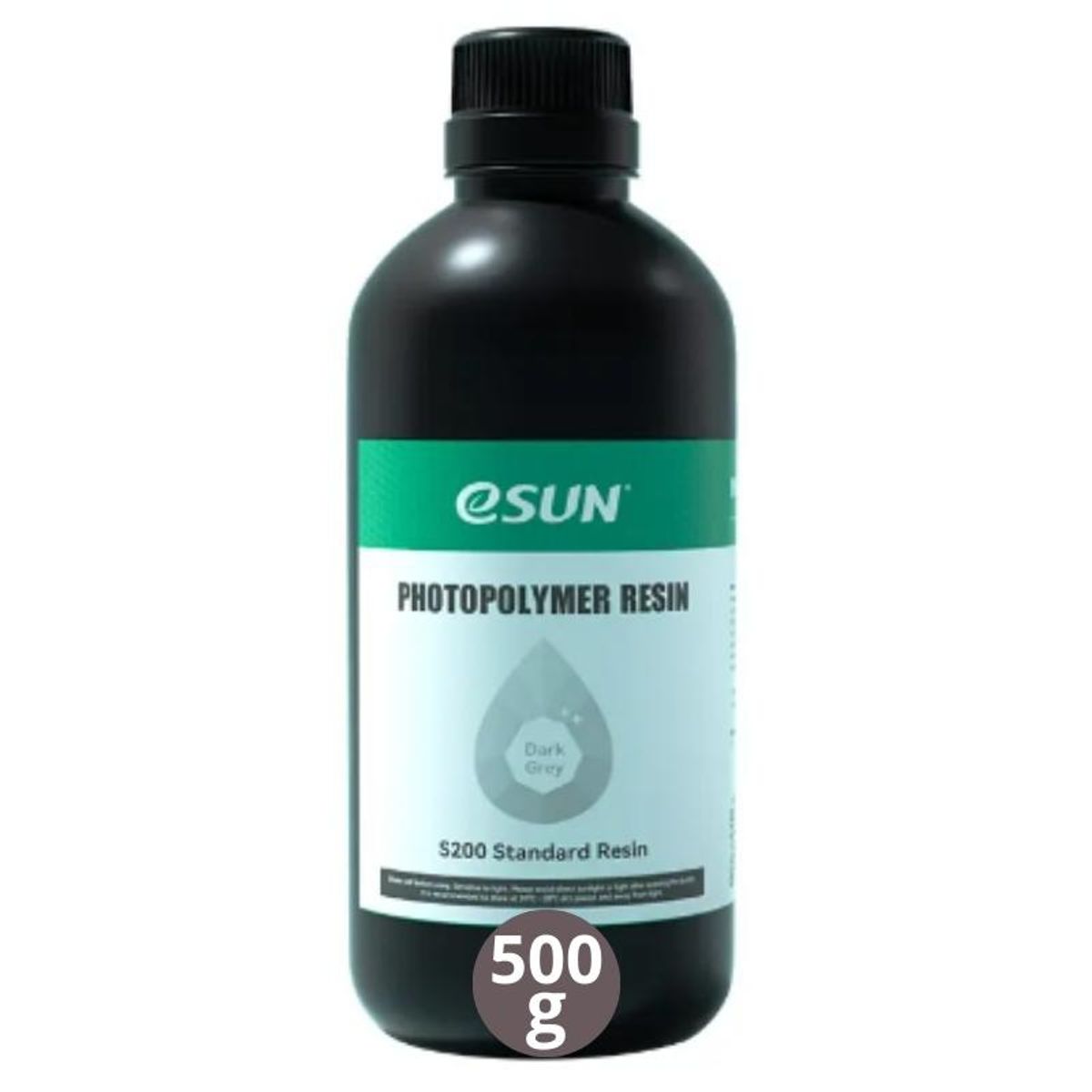 ESUN - Resina 3D Uv Mate Gris Oscuro para Impresoras 3D 500g Esun - Resinas