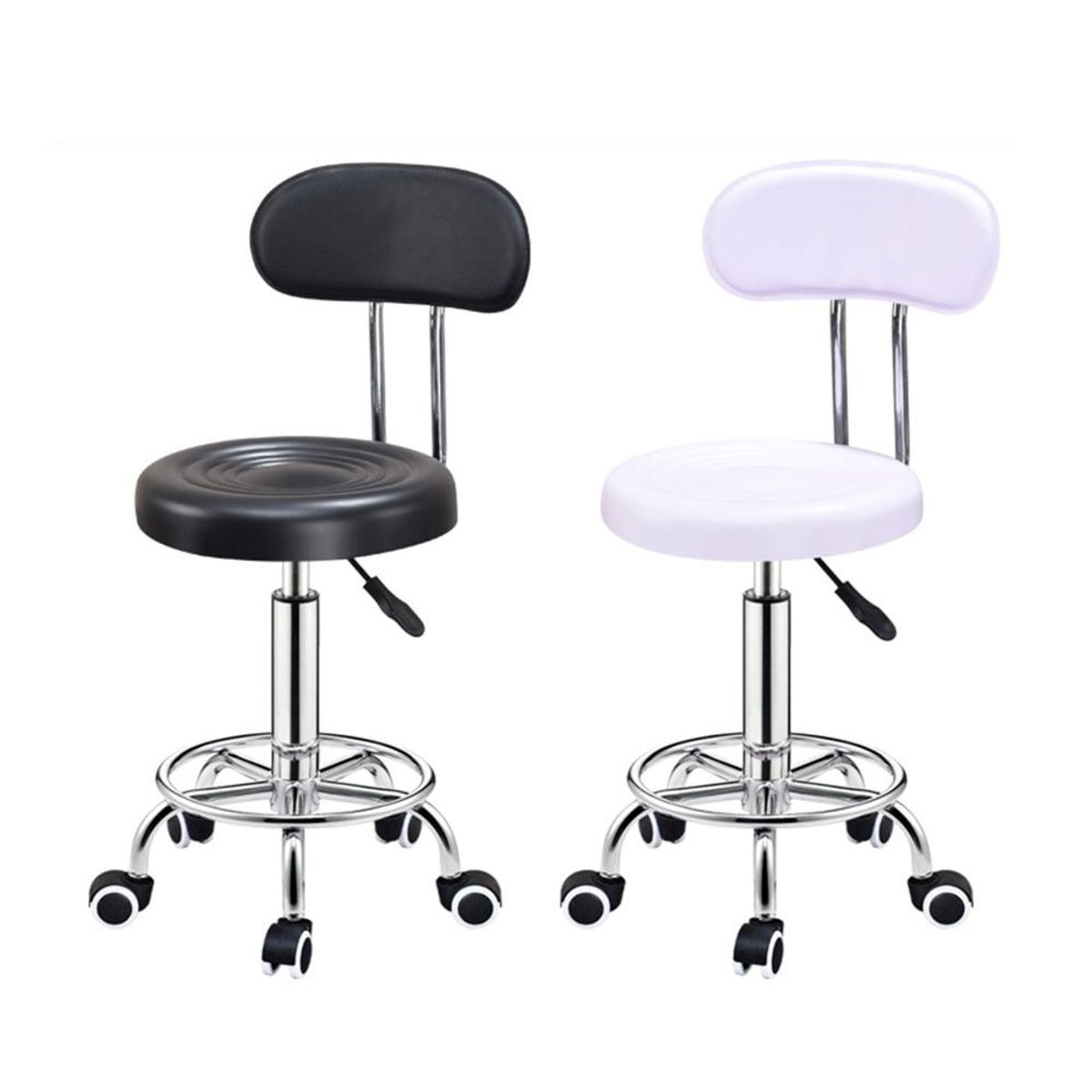 DETODOYMAS - Piso Clínico Taburete Con Respaldo De 5 Ruedas Colores DETODOYMAS