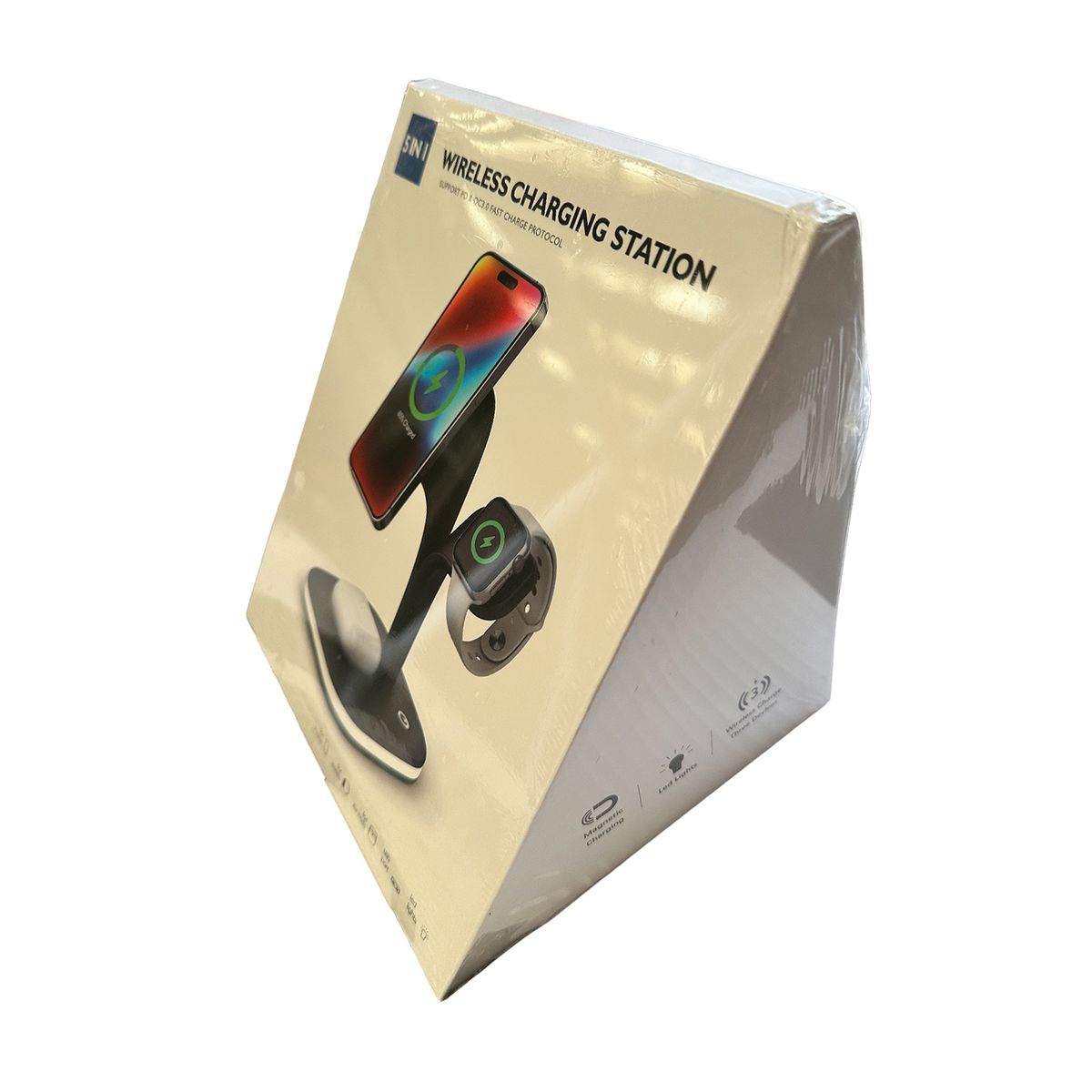 GENERICO - Cargador inalámbrico 5 en 1, teléfono, reloj y audífono