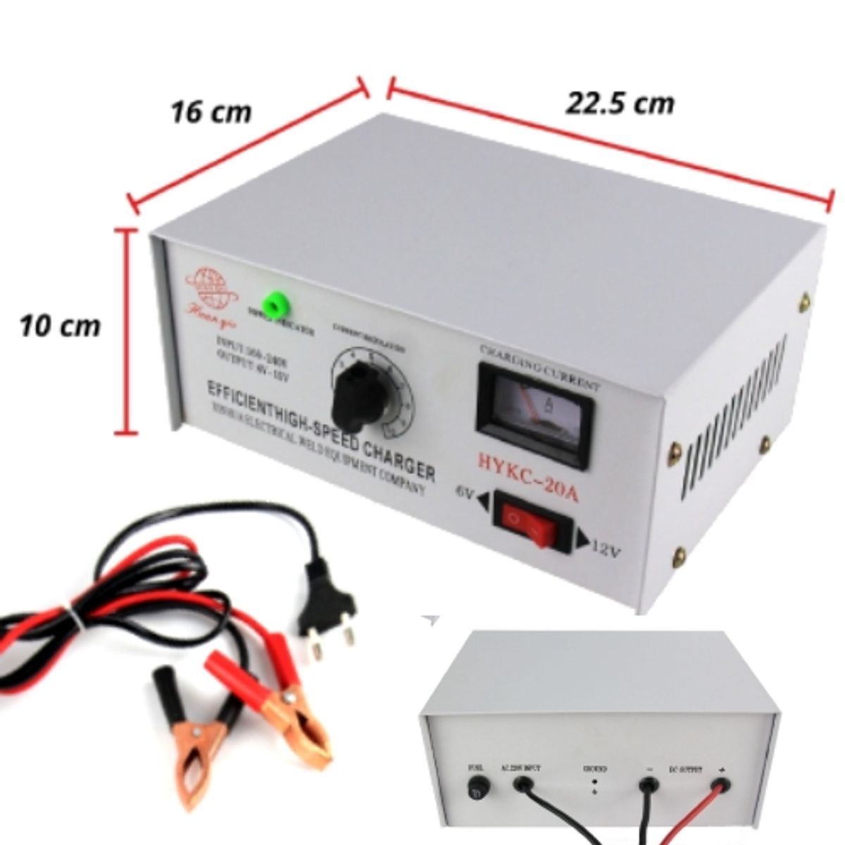 GENERICO - Cargador De Batería Para Automóvil 12 Volts 20 Amperes