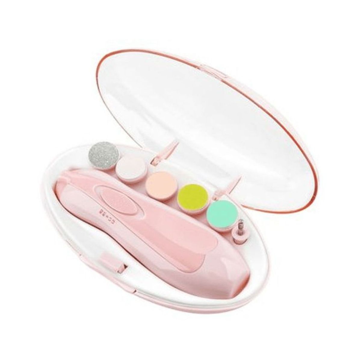 GENERICO - Cortador De Uñas A Pilas Bebes Pulidor Limador Rosa