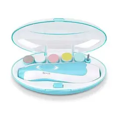 GENERICO - Cortador De Uñas A Pilas Bebes Pulidor Limador Azul