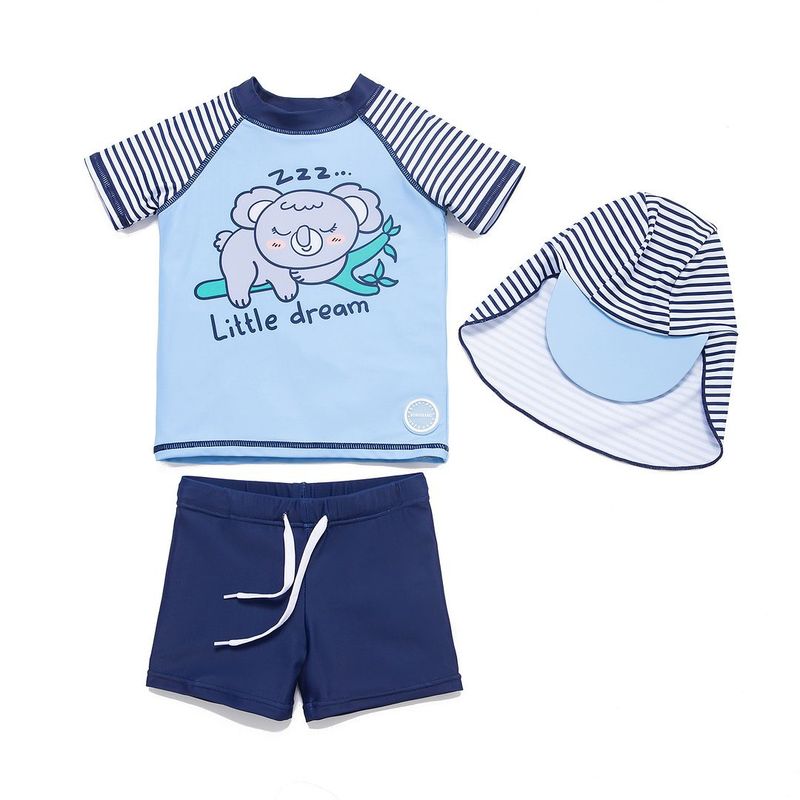 BONVERANO - Bebé Niño Manga LargaTraje Baño dos Piezas UPF50+