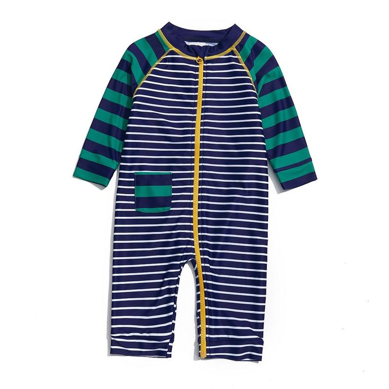 BONVERANO - Bebé Niño Traje de Baño UV Larga Cremallera Frontal