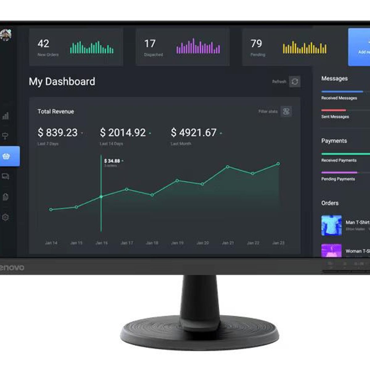 LENOVO - Monitor ThinkVision C24-40 FHD WLED 24'' LENOVO