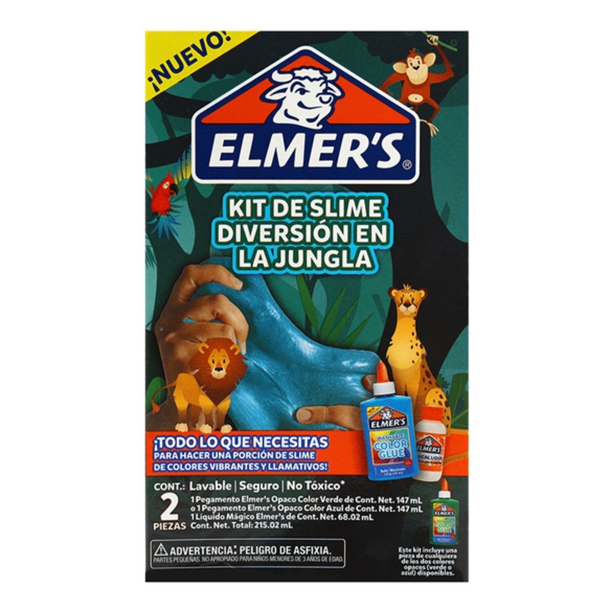 ELMERS - Kit Slime Jungle Jam Elmers 2 Piezas