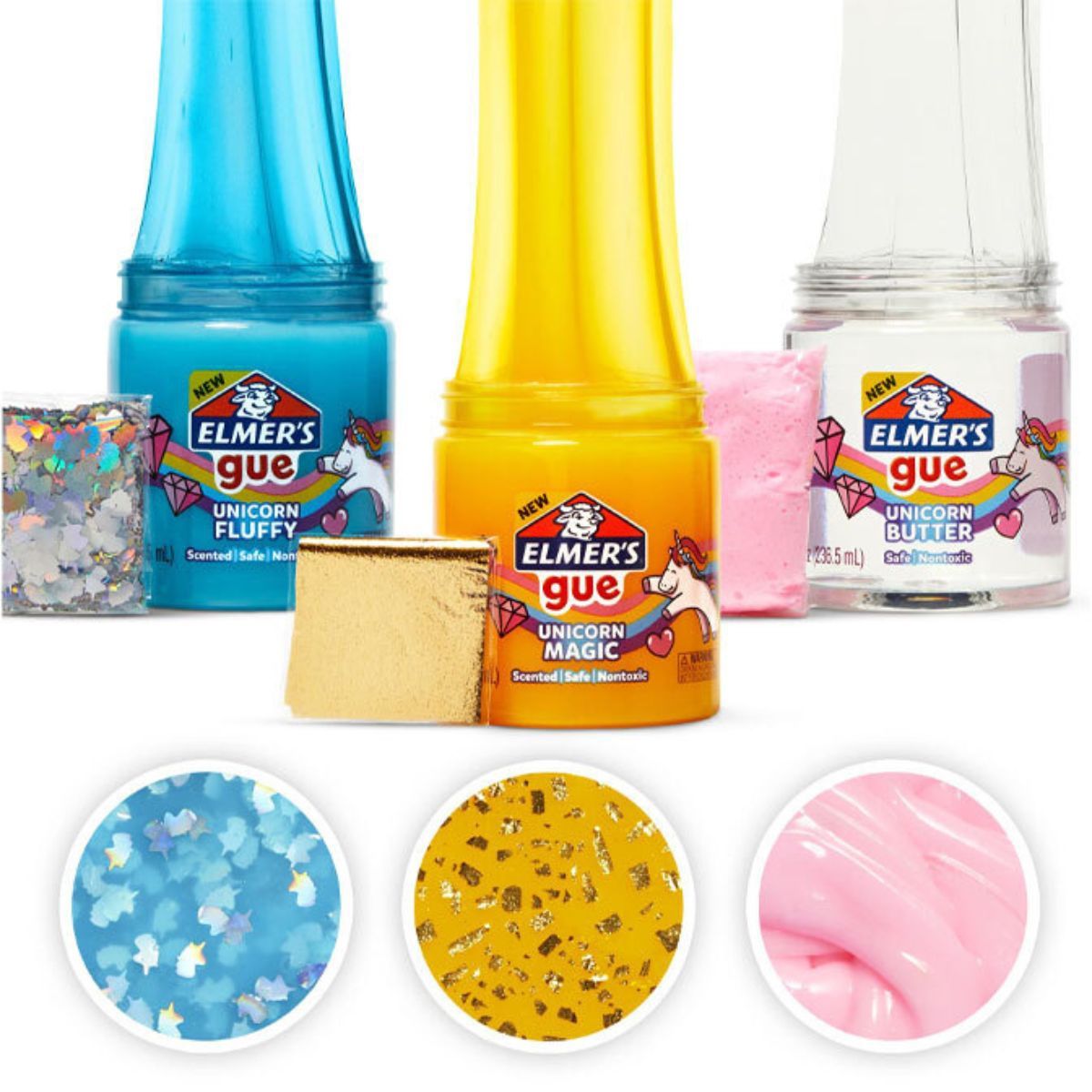 ELMERS - Kit Slime Unicornio 3 Unidades 236ml Elmers