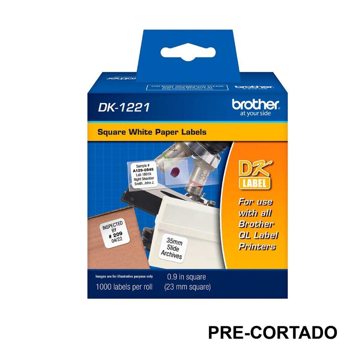 BROTHER - Rollo Brother Dk1221 Precortado 23mm X 23mm