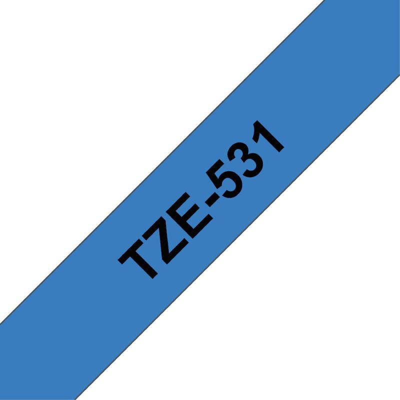 BROTHER - Cinta Brother Tze531 Negro Sobre Azul 12mm X 8mts