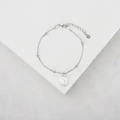 BY LAS CAYETANAS - Pulsera nudos con San Benito en Plata 925