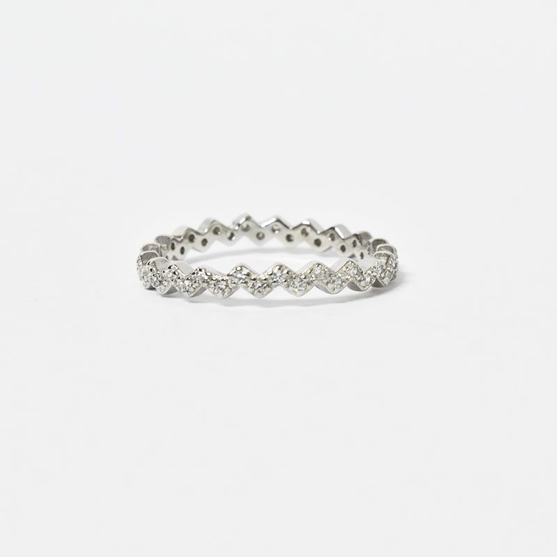 ROSETT - Anillo zigzag en circones